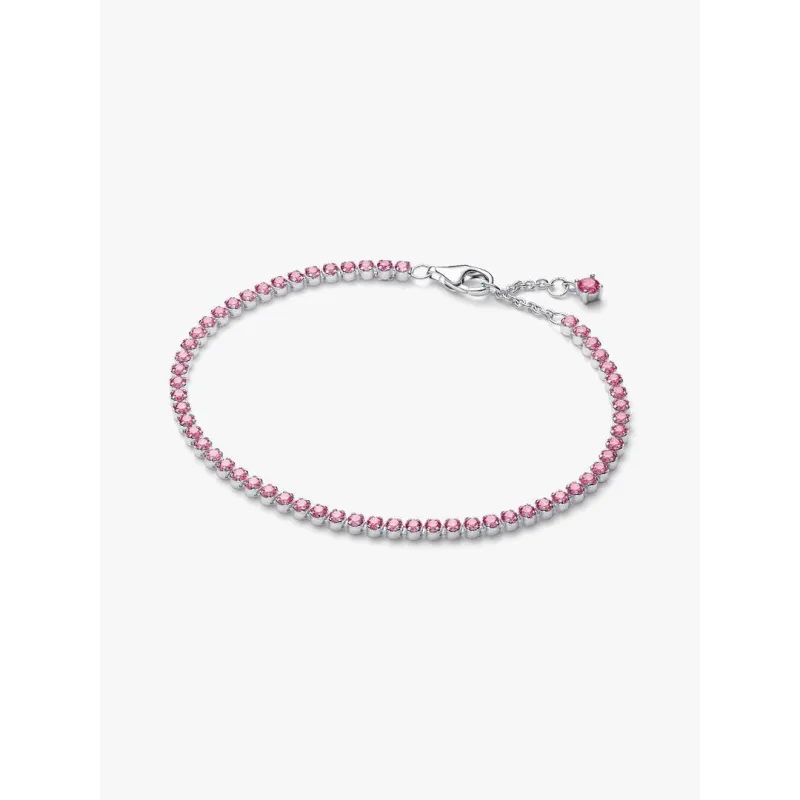 Bracciale Tennis con Pietre Rosa Piccole cm.18 Donna Pandora Bracciale Tennis con Pietre Rosa Piccole cm.18 Donna Pandora