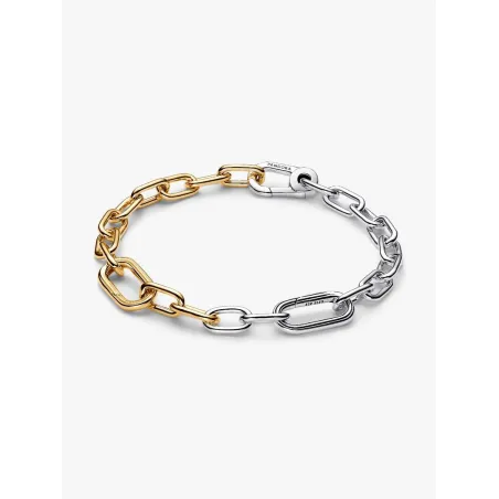 Bracciale Maglia Link Dorato e Argento cm.15 Donna Pandora