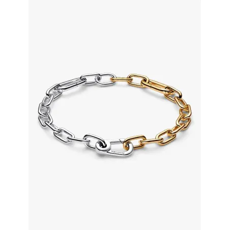 Bracciale Maglia Link Dorato e Argento cm.15 Donna Pandora