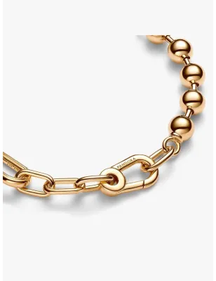 Bracciale Dorato Sfere e Maglia Link cm.17 Donna Pandora