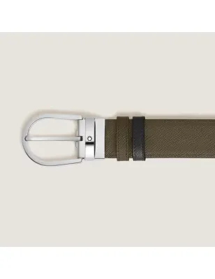 Cintura 35mm ferro cavallo nero kaki MB222147 Uomo Montblanc - category_name - XDMG De Marchi Gianotti