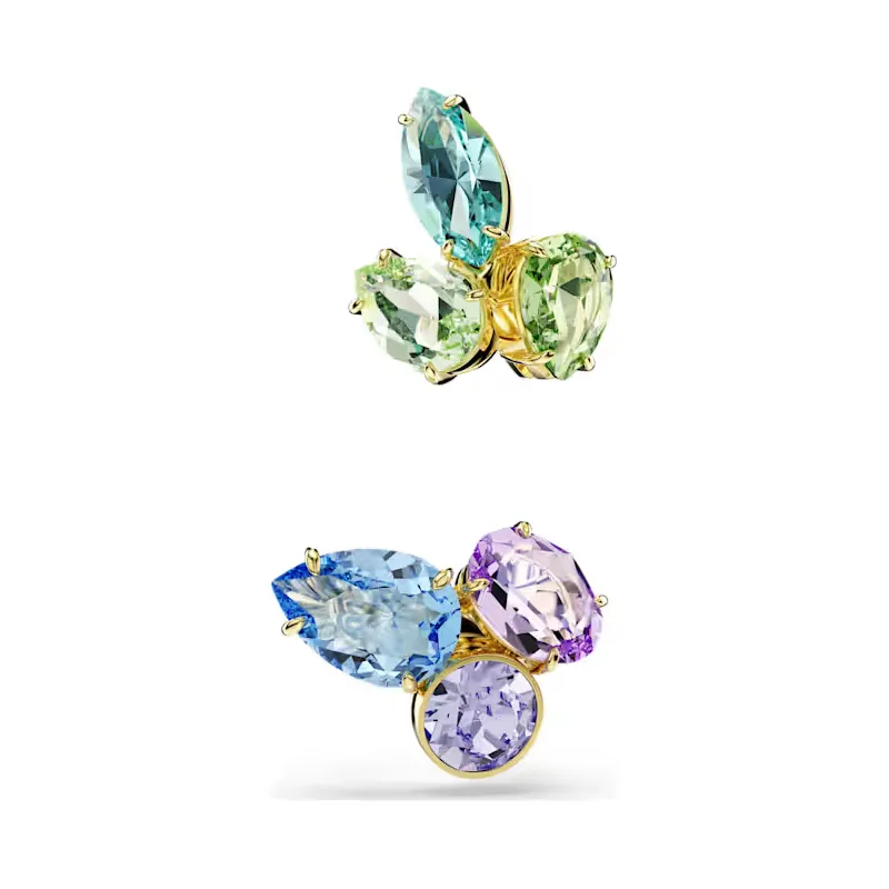 Orecchini Ear Cuff Gema, Multicolore, Placcato Color Oro Donna Swarovski