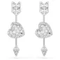 Orecchini Pendenti Idyllia, Cuore con Freccia Placcato Rodio Donna Swarovski