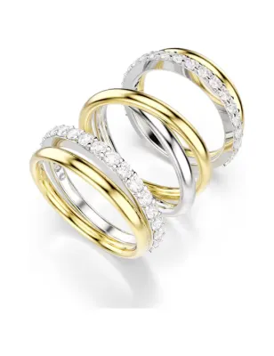 Anello Cocktail Hyperbola, Mix di Finiture mis.58 Donna Swarovski