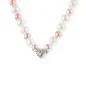Collana di Perle Bianche e Rosa con Cuore e Zirconi Donna Roberto Giannotti Collana di Perle Bianche e Rosa con Cuore e Zirconi Donna Roberto Giannotti