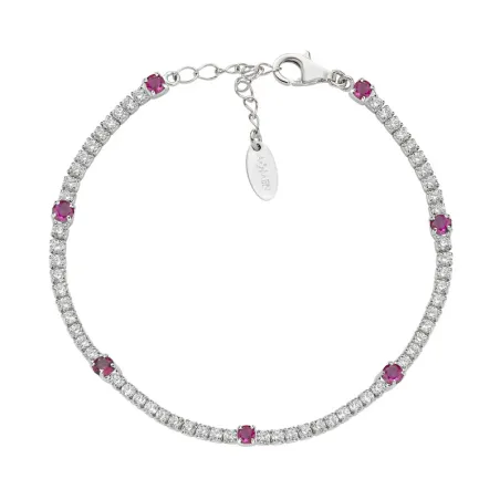 Bracciale Tennis Bianco e Rosso con Zirconi Donna Amen