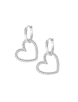 Set Collana e Orecchini Due Cuori con Zirconi Donna Amen