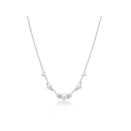 Collana argento perle topazi bianchi PCL6825 Donna Miluna