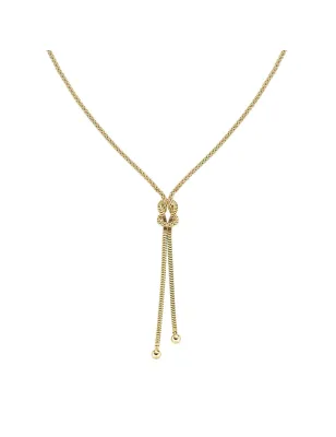 Collana Nodo d'Amore Dorata Donna Amen