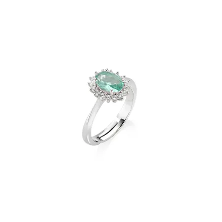 Anello Mini Royal Lady Zircone Verde Acqua mis.16/20 Donna Amen