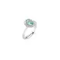 Anello Mini Royal Lady Zircone Verde Acqua mis.16/20 Donna Amen