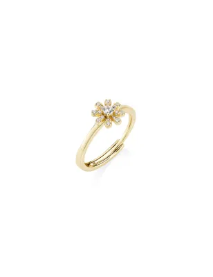 Anello Dorato Mini Margherita Pavé mis.10/14 Donna Amen