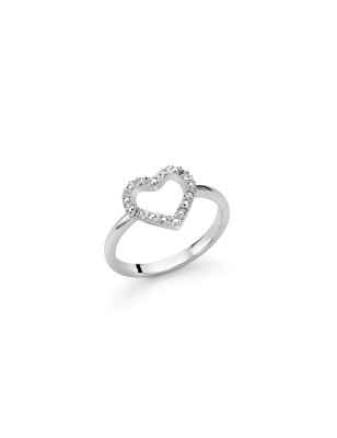 Anello argento 925 cuore diamanti LID3558M12 Donna Miluna