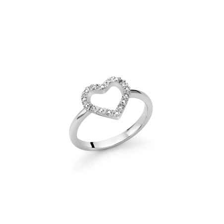 Anello argento 925 cuore diamanti LID3558M12 Donna Miluna