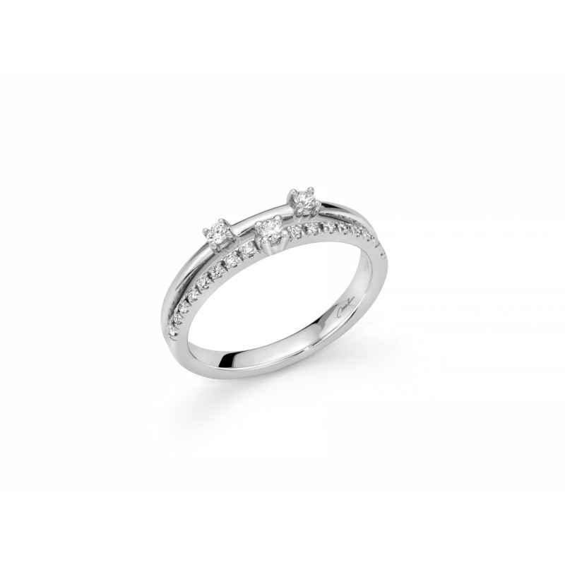 Anello oro 750 19 diamanti G SI LID3573 Donna Miluna Anello oro 750 19 diamanti G SI LID3573 Donna Miluna
