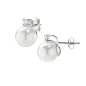 Orecchini con Perla da 10 mm e Zircone Bianco Donna Amen