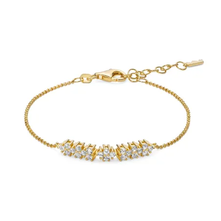 Bracciale argento dorato topazi bianchi BRD1197G Donna Miluna