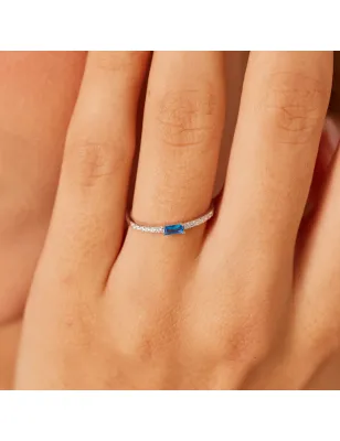 Anello Fancy con Zircone Sapphire mis.14 Donna Brosway