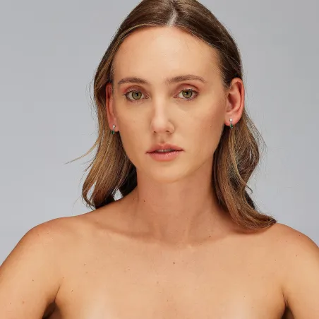 Orecchini con Zircone Pendente color Smeraldo Donna Brosway