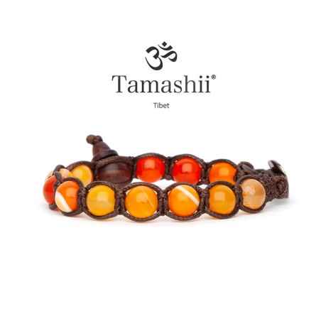 BRACCIALE NEW ORANGE LACE AGATE TAMASHII 1 GIRO BHS900-284 Tamashii