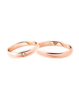 ANELLO FEDE NUZIALE IN ORO ROSA UOMO-DONNA POLELLO 