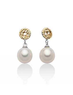 ORECCHINI DUE ORI PERLE DONNA MILUNA LE PERLE