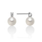 Orecchini perle Oriente e diamanti in oro bianco Donna Miluna Le Perle