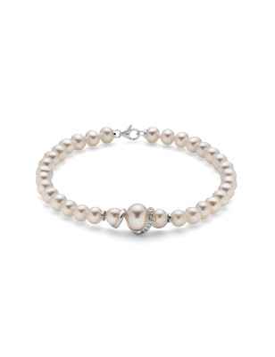 BRACCIALE PERLE ORIENTE CENTRALE ORO DIAMANTE MILUNA LE PERLE