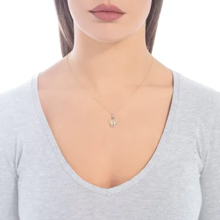 Collana in Oro con Angelo e ali in contrasto Donna Roberto Giannotti