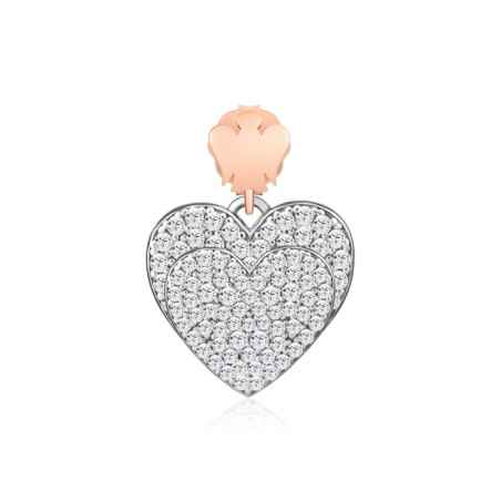 Orecchini doppio cuore pendente Donna Roberto Giannotti