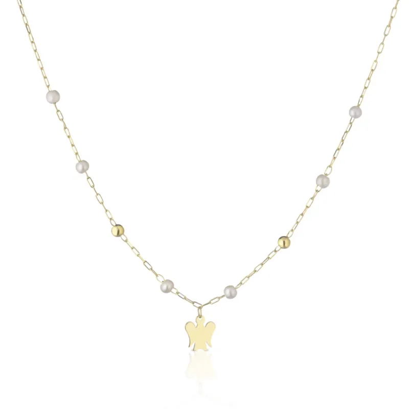 Collana oro con perle e Angelo Donna Roberto Giannotti