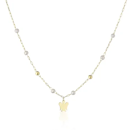 Collana oro con perle e Angelo Donna Roberto Giannotti