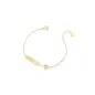 Bracciale oro bambina targhetta e cuore rosso Roberto Giannotti