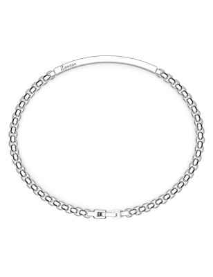 Bracciale targa centrale e pietre rosse Uomo Zancan