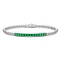 Bracciale targa centrale e pietre verdi Uomo Zancan