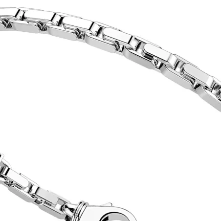 Bracciale maglia veneziana e spinelli neri Uomo Zancan