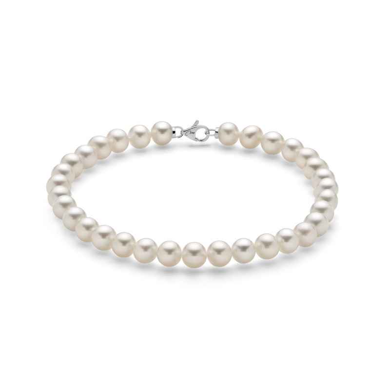 Bracciale PBR1676V Perle Chiusura Oro Bianco Donna Miluna Bracciale PBR1676V Perle Chiusura Oro Bianco Donna Miluna