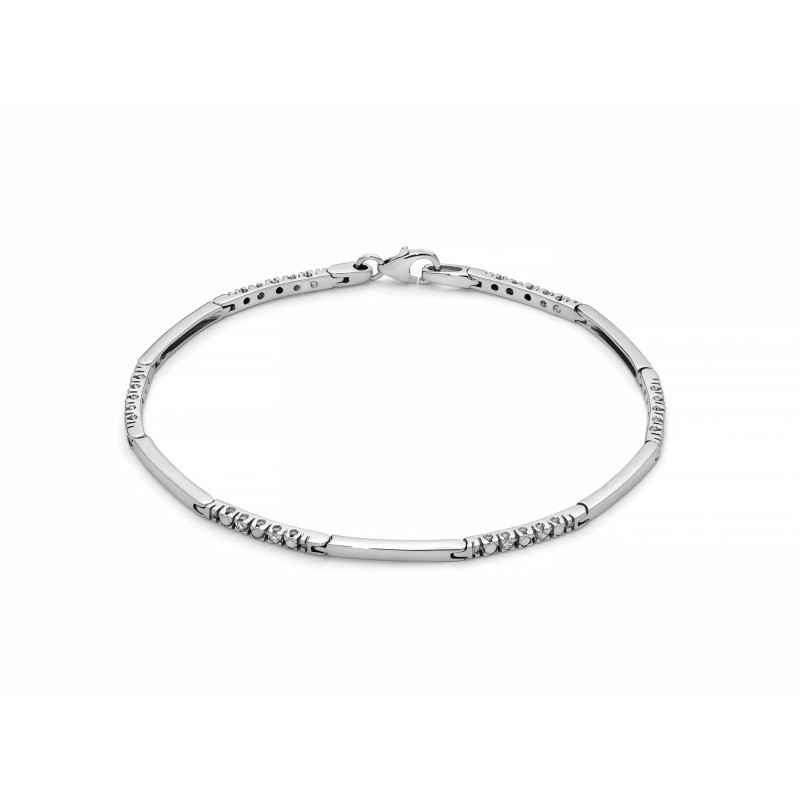BRACCIALE ORO BIANCO DONNA MILUNA I DIAMANTI