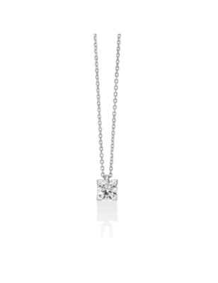 COLLANA PUNTO LUCE ORO BIANCO DONNA MILUNA I DIAMANTI