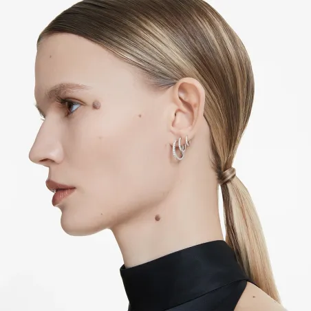 Orecchini a cerchio Eternity Donna Swarovski