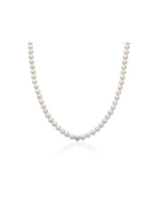 COLLANA PERLE ORO 5,5-6 MM BIANCO DONNA MILUNA LE PERLE