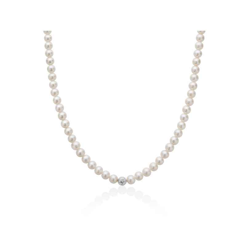 COLLANA PERLE ORO 5,5-6 MM BIANCO DONNA MILUNA LE PERLE