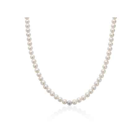 COLLANA PERLE ORO 5,5-6 MM BIANCO DONNA MILUNA LE PERLE