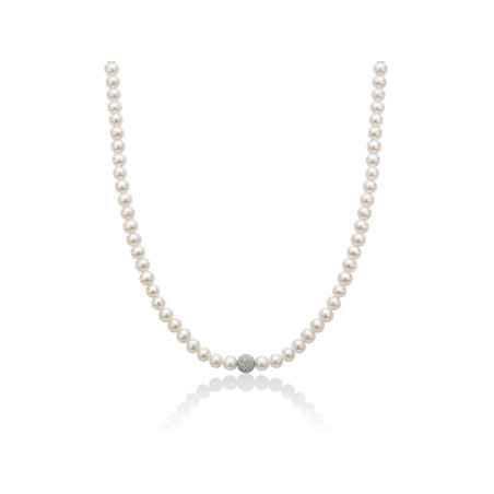 Collana PERLE BOULE DIAMANTATA ORO Donna Miluna Le Perle