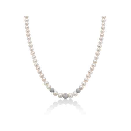 Collana perle vere oro 750 boule PCL2089BV Donna Miluna