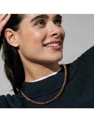 Collana Dorata Ecclettica Corta Maglia Lavorata Donna Nomination - category_name - XDMG De Marchi Gianotti