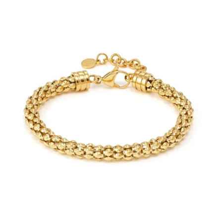Bracciale Dorato Ecclettica Maglia Lavorata Donna Nomination