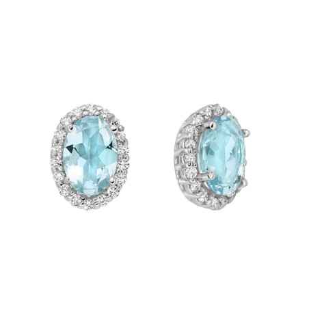 ORECCHINI ACQUEMARINE E DIAMANTI DONNA MILUNA LE GEMME