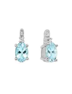 ORECCHINI ACQUAMARINE E DIAMANTI DONNA MILUNA LE GEMME