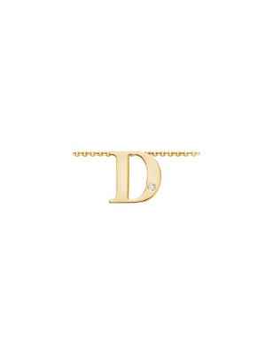 Collana Oro Giallo 9kt lettera D con Diamante Donna Donnaoro - category_name - XDMG De Marchi Gianotti